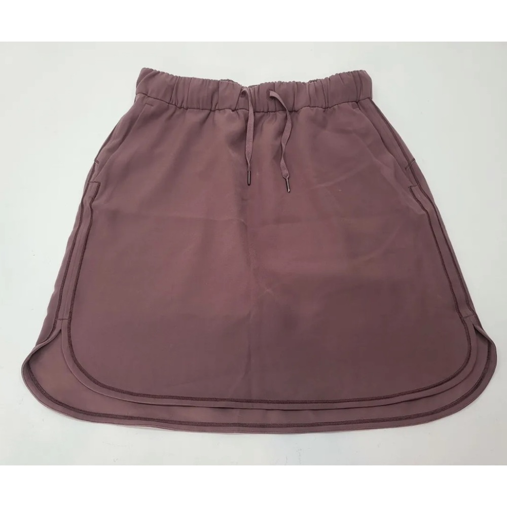 Lululemon On The Fly Skirt Woven Cherry Cola Size 10 Womens